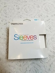 100 New Memorex White CD~DVD Sleeves Window Flap