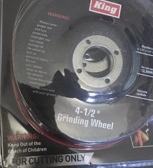King 5-pc 4-1/2″ Cut-Off GRINDING WHEEL SET, Silicone Carbide, 13300 RPM Max