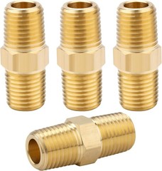 Heavy-Duty 1/4 NPT Brass Hex Nipples – Durable Fittings for Home and Industry