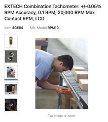 Extech RPM10 Combination Tachometer – Contact & Photo/Laser Measurement Methods