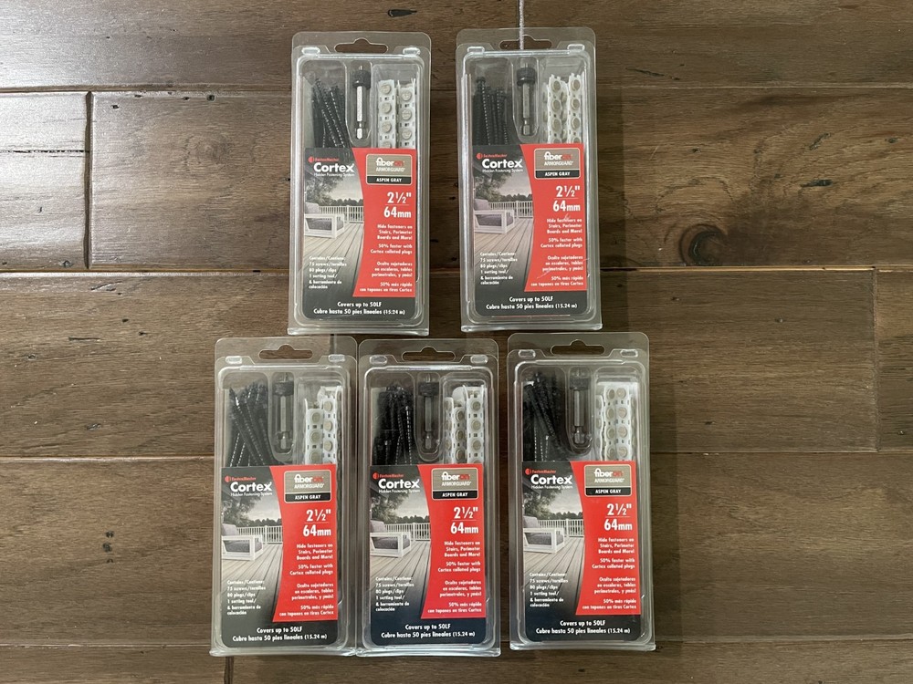 Lot Of 5 – Cortex Hidden Fastening System for Fiberon ArmorGuard Decking 2-1/2″