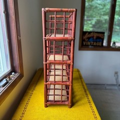 Vintage Bamboo Rattan Shelf