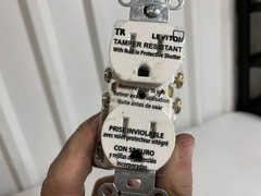 Leviton T5320-WMP 15A 125V Tamper-Resistant Duplex Receptacle White