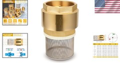 Durable 4″ Brass Foot Valve with Integrated Filter – Explosion-Proof Check Valve