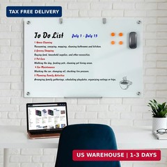 Glass Dry Erase Board, 36 x 24 Inches Magnetic Glass Whiteboard for Wall, 3′ x 2