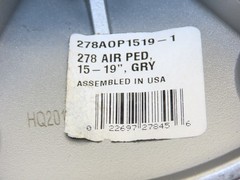 Attwood SWIVEL-EZE 278AOP1519 Boat Seat Pedestal Base Plate 2-3/8″ 15-19″ GREY