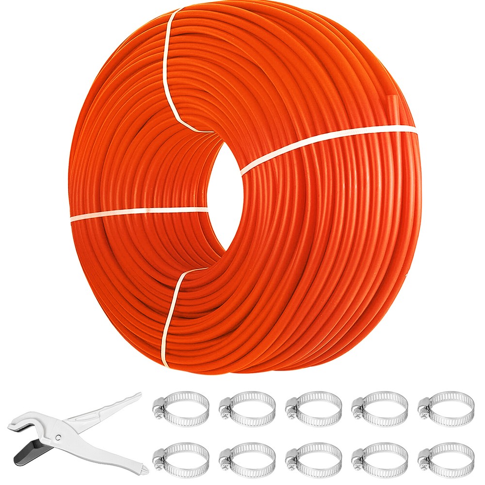 VEVOR 1/2″ x 1000ft Pex Tubing Pex Pipe Oxygen Barrier Red Radiant Floor Heating