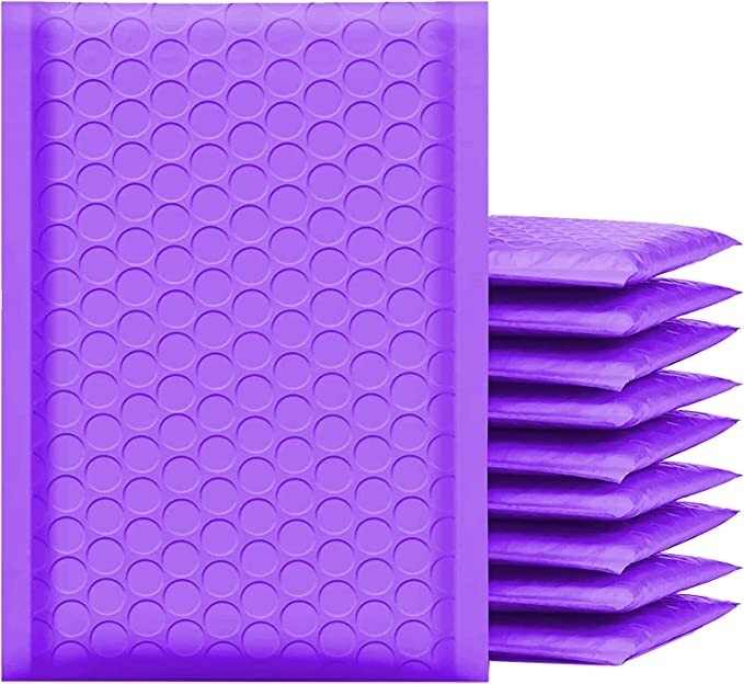 SuperPackage® 200 #5 10.5 X 15 Poly Bubble Mailers Padded Envelopes-Purple