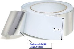 Aluminum Foil Tape 2in x 55 Yd Heat Resistant Waterproof Insulation Home Repair