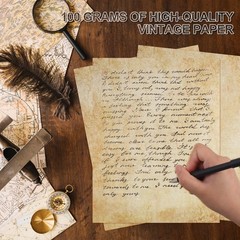 Joyberg 70PCS Vintage Paper 8.5 x 11 in Parchment paper for Writing Letter writi