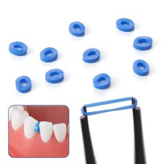 1000 Pcs Dental Separators Orthodontic Elastics Ties Teeth Gap Radio Opaque Blue