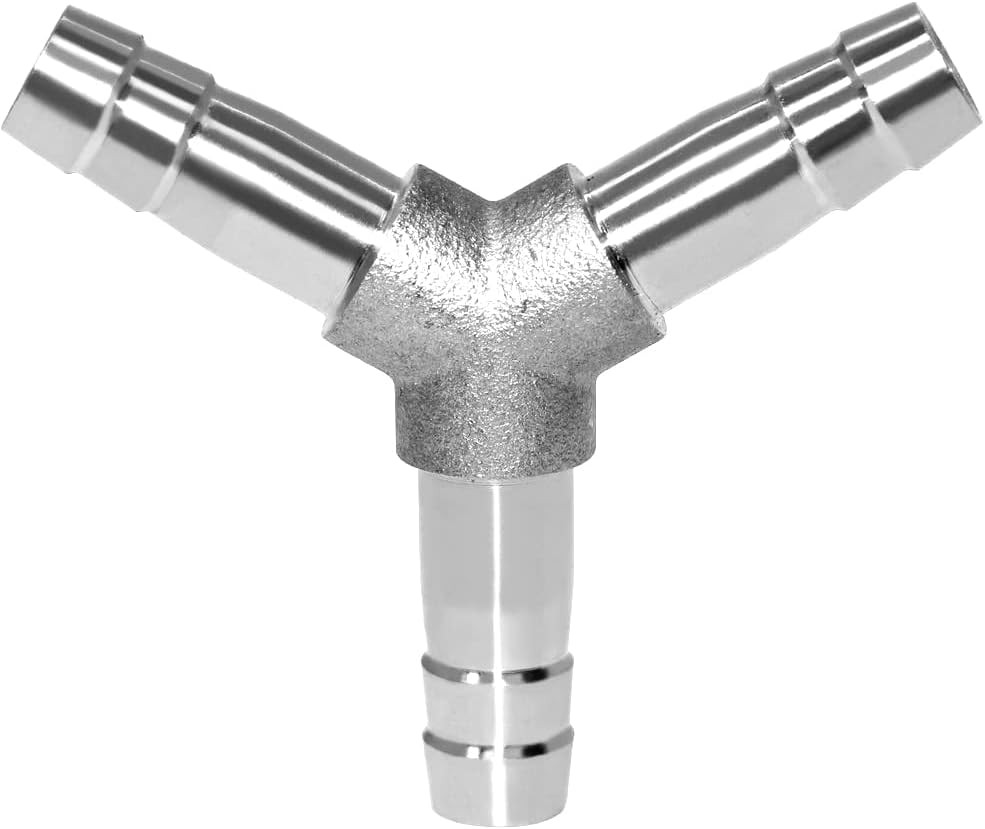 Stainless Steel 5/16″ Hose Barb 3 Way Y Shaped Union Home Brew Fitting