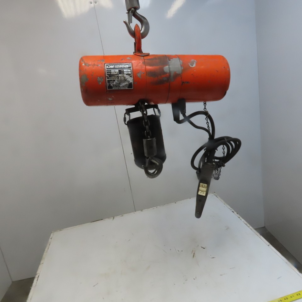 Cm Lodestar Model A 1/8 Ton Electric Chain Hoist 10′ Lift 32FPM 115V 1Ph