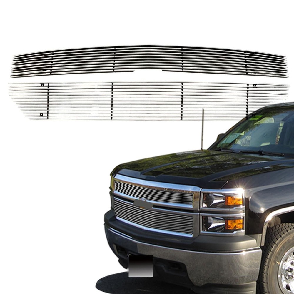 Polished Billet Aluminum Grille Insert 2016-2018 Chevy Silverado 1500 2019 LD
