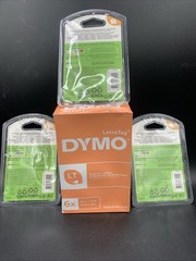 Dymo 6 Pack Clear Transparent Label Refills – 1/2 in x 13ft / 12mm x 4m