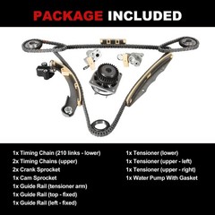 Autodevil Engine Timing Chain Kit Water Pump 4.0L Fit For Frontier 2005-2013