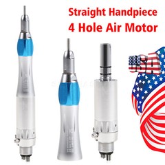 1-5 Dental Straight Nose cone & Air Motor 4Hole fit NSK Low Slow Speed Handpiece