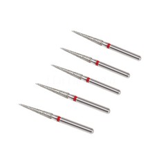 50pcs Dental Diamond Burs Burr FG 1.6mm Tips TC-11F for High Speed Handpiece Red