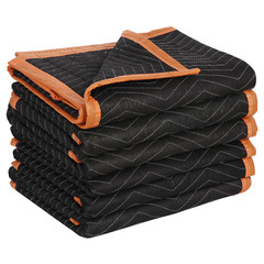 6 Pack Moving Blankets 40″ x72″ Shipping Packing Blankets Quilted Pads Furniture