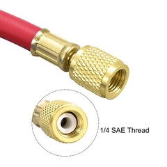 Charging Hose Tube 3.0M Length 1/4SAE Thread 600Psi for AC Refrigeration Red