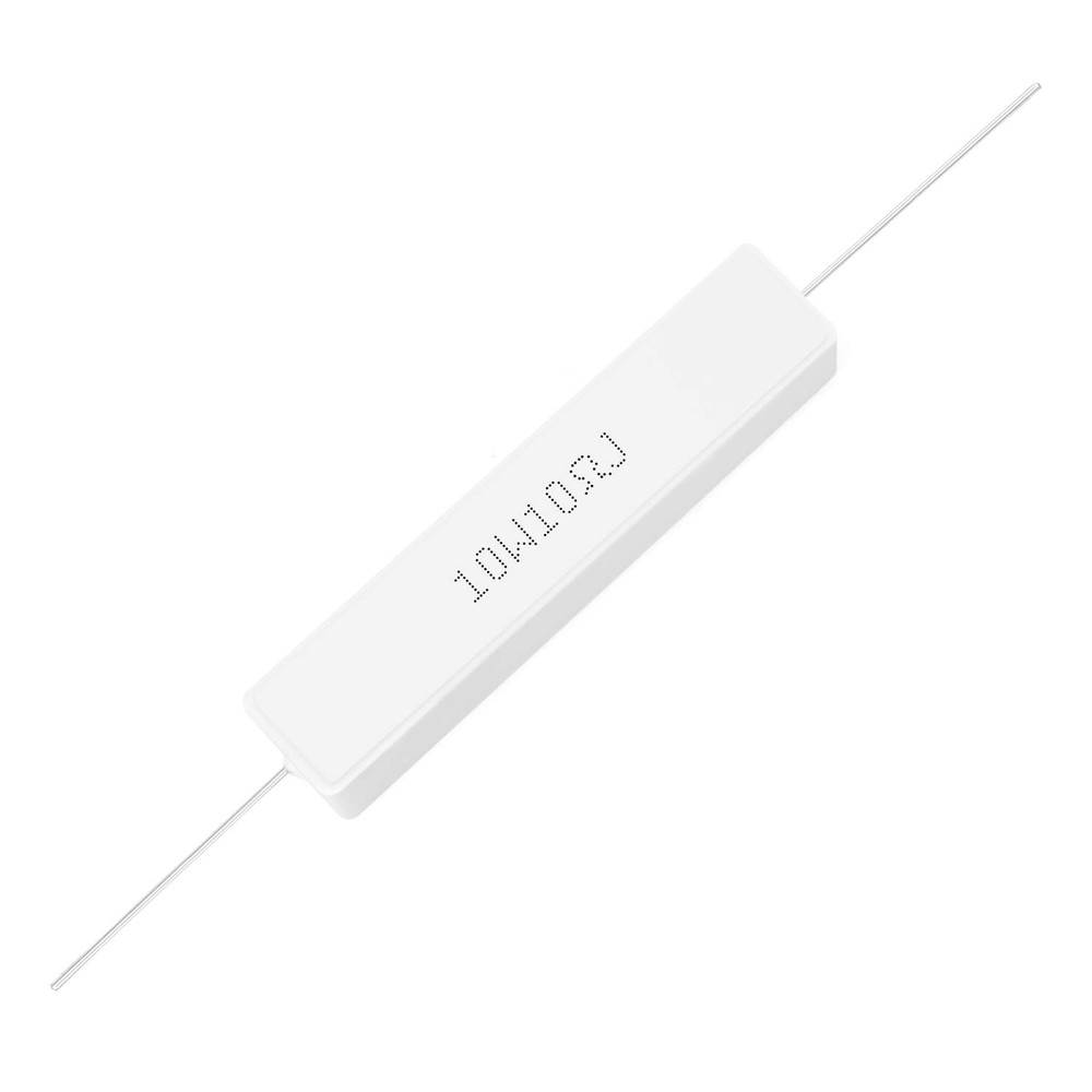 10Pcs 10W Ceramic Cement Resistor 10 O Ohm ±5% Tolerance Wirewound Induction 10