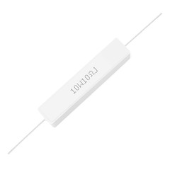 10Pcs 10W Ceramic Cement Resistor 10 O Ohm ±5% Tolerance Wirewound Induction 10