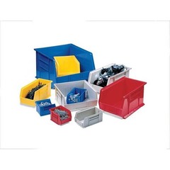 Akro-Mils 30250Red Hang & Stack Storage Bin, 14 3/4 In L X 16 1/2 In W X 7 In
