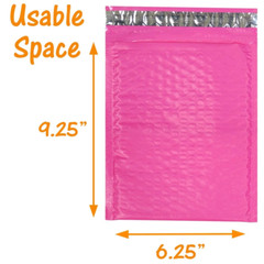 30 Pack 4×8, 6×10″, 8.5×12, 10×15 Hot Pink, Yellow, Purple Poly Bubble Mailers