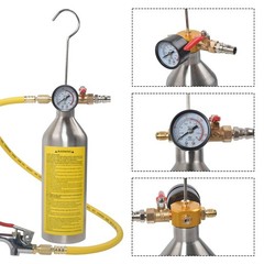 A/C AC Air Conditioner System Flush Canister Gun Tool Kit For R134 R12 R22 R404