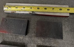 4140 Alloy Steel Bar Lot – Round/Flat/Cutoff Pieces – 5 Pieces – 6.85 LBS