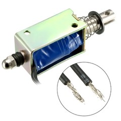 DC 12V 300mA 12W 5N 10mm,Pull,Push Type Linear Motion Electromagnet Solenoid