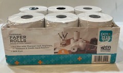 Thermal Paper Rolls 3 1/8 x 190 FT3-1/8″x190′ Thermal Receipt Paper 6 Rolls