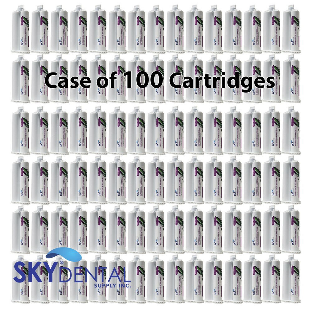 100 x FAST SET Dental VPS Impression Material 50ml Cartridges MEDIUM LIGHT HEAVY