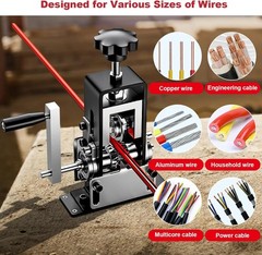 Hizmivos Manual Wire Stripping Machine Gauge 0.06-1 Black