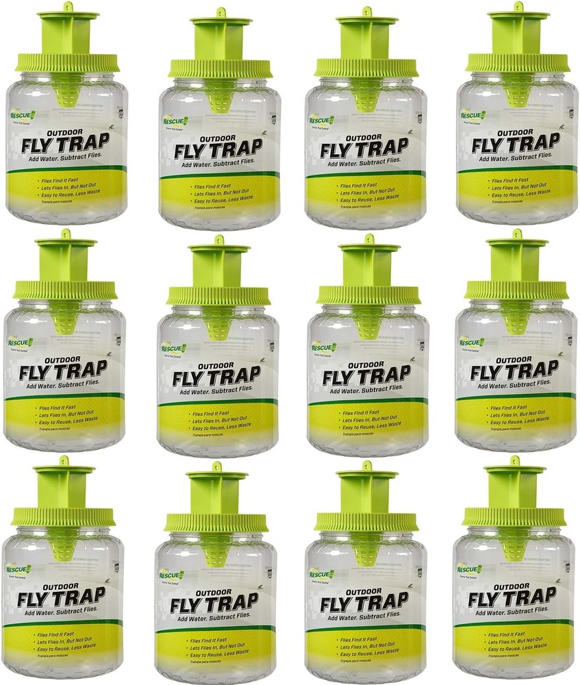 RESCUE! Outdoor Fly Trap – Reusable – 12 Traps Unit Count 12.0 Count