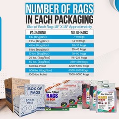 Pallet of 600 lbs Color Knit T-Shirt Wiping Rags – 60 x 10 lbs. Bags – Absorbent
