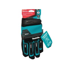 Makita 1-Pr/Size-XL Unisex T-04260 Advanced Impact Demolition Gloves, Teal/Black