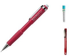 Pentel Twist-Erase III Mech Pencil Kit 0.7mm Red Lead Clic Eraser School Office