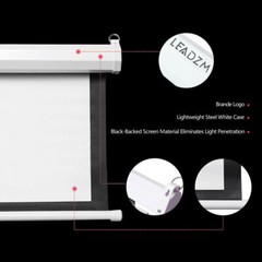 92″ HD 16:9 Motorized Projector Screen Home Theater Movie w/ Remote Matte White