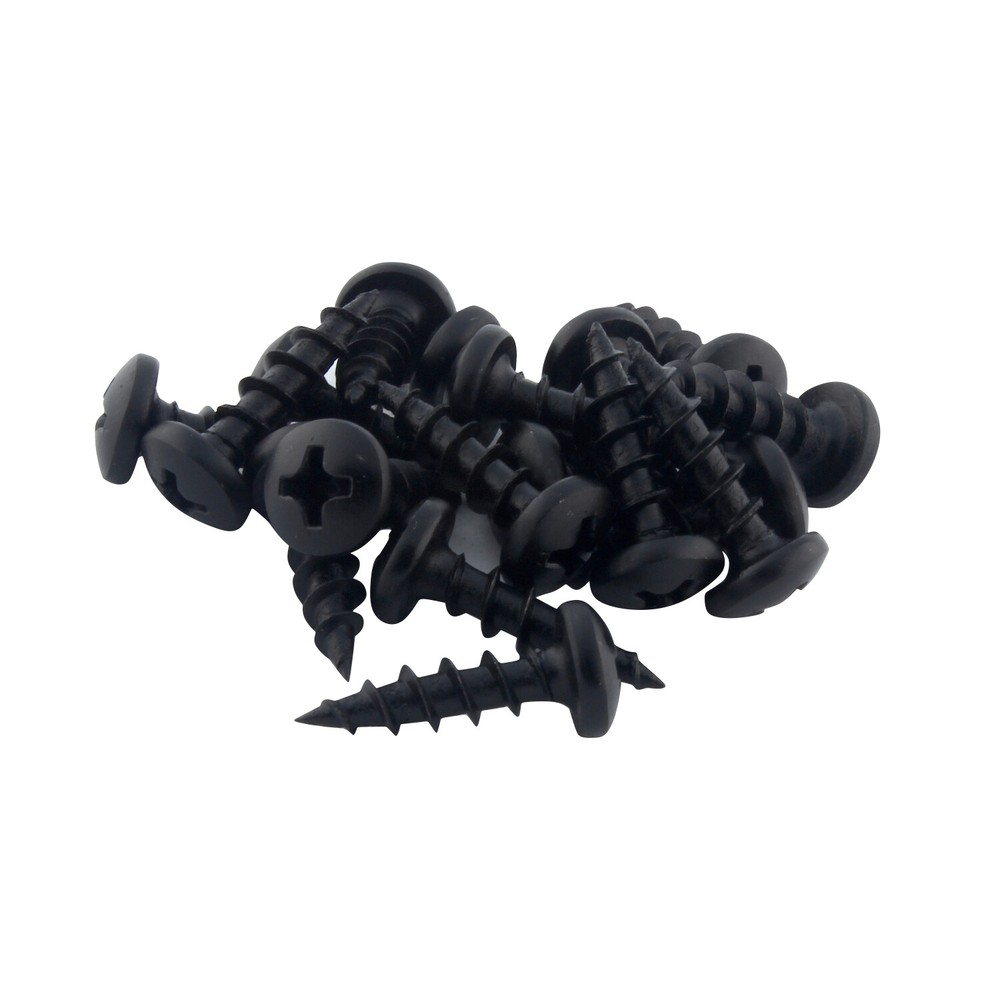 100 Pack #8 x 5/8″ Coarse Deep Thread Pan Head Screws Black Phosphate Wood MDF
