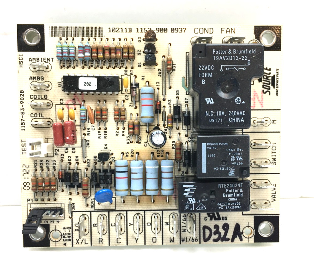York 1157-900 Defrost Control Circuit Board 10211B SOURCE 1 used #D32A