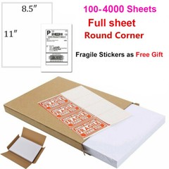 Full Sheet Shipping Label 8.5″ x 11″ Sticker Labels for Laser & Ink Jet Printers