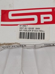 SPI Feeler Stock Roll: 1/2″ Wide, 10′ Long, High Carbon Steel 91-469-7