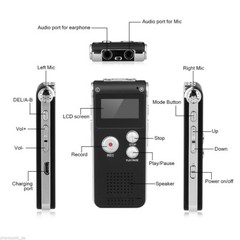 Digital Voice Recorder Dictaphone Audio Sound Recorder Mini Small Spy Lecture