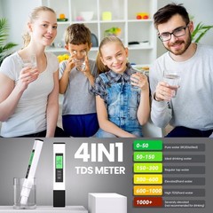 4 in 1 TDS Meter Digital Water Tester,Water Tester for Drinking Onesize