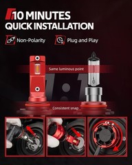 Torchbeam T2 2025 9005 H11 Fog Bulbs Combo, 6000K Cool White 9005 H11 Fog Light