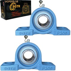 (2 Pack) Premium Heavy Duty UCP205-16 Pillow Block Bearing, 1 inch Bore
