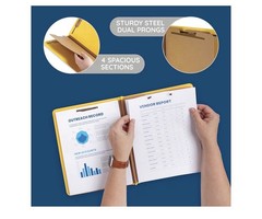 10 Blue Summit Supplies Classification Folders, 1-Divider, Letter Yellow