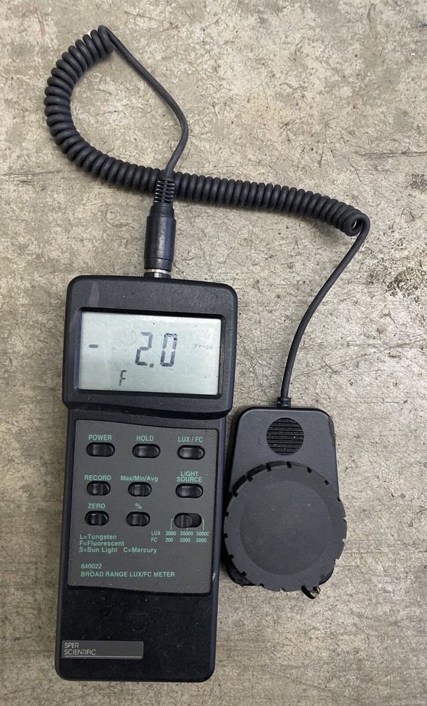 SPER SCIENTIFIC 840022 Broad Range Lux/FC Light Meter