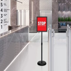 6Packs 8.5×11 Inch Adjustable Pedestal Poster Sign Stand, Heavy Duty Floor St…